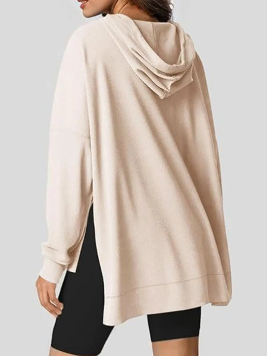 Casual Drawstring Long Sleeve Hoodie - Multiple Colors Available