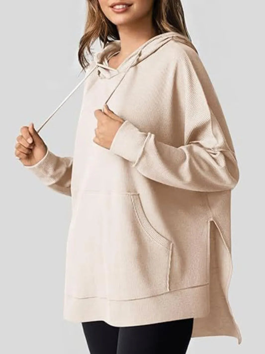 Casual Drawstring Long Sleeve Hoodie - Multiple Colors Available