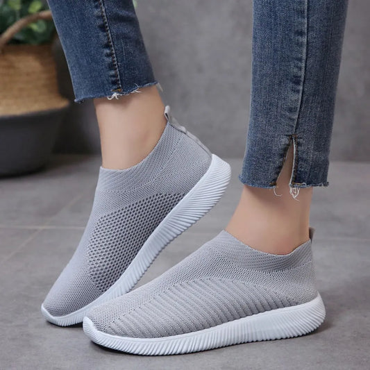Breathable Mesh Athletic Sneakers - Casual Slip-On Style for Sports