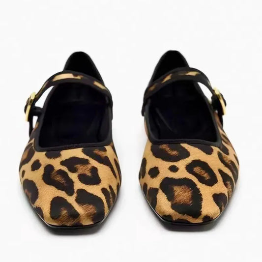 Stylish Square Toe Flat Slip-Ons - Comfortable Suede with Rubber Sole