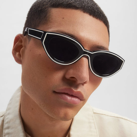 Fashionable Cat Eye Sunglasses for Men & Women - Retro Oval Design