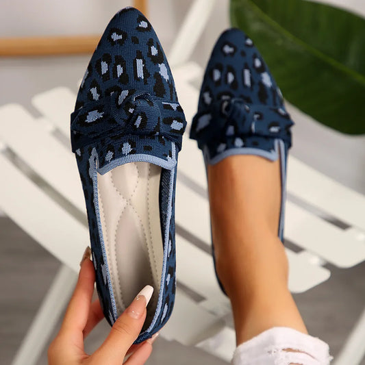 Stylish Mesh Point Toe Flat Slip-Ons - Comfortable All-Day Wear